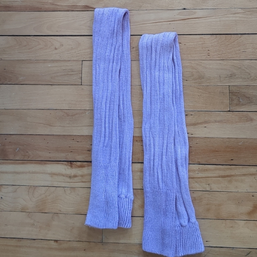 Lavender Knit Leg Warmers
